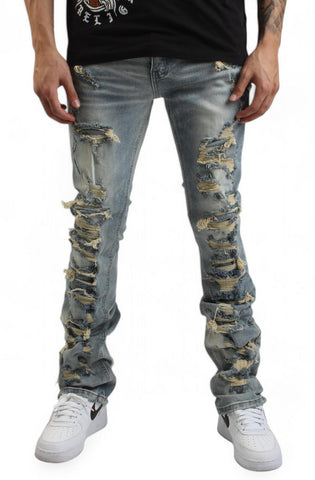 Cirrus Distressed Stacked Jean