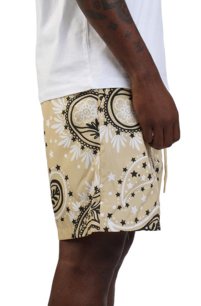 Paisley Nylon Short