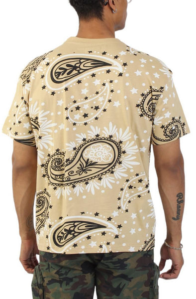 Drop Shoulder Paisley T-Shirt