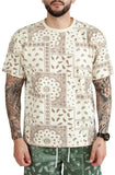 Front View Drop Shoulder Paisley Tee