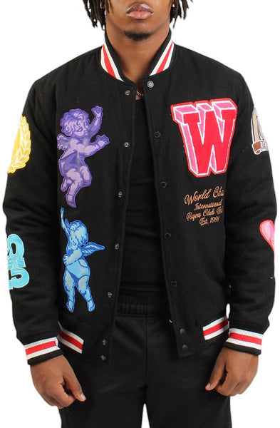 Front View Cherub Rock Varsity Jacket